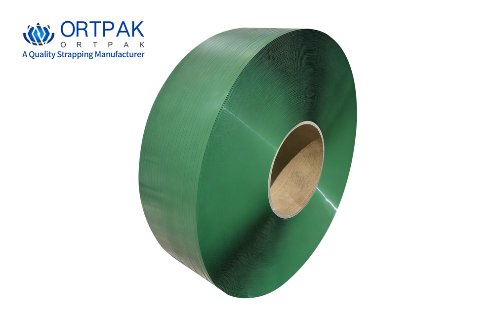 【ORTPAK】 Cintas de rolo PET Jumber 300 kg para m&aacute;quinas totalmente autom&aacute;ticas - cintas industriais resistentes